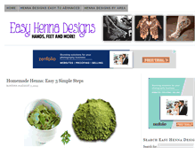 Tablet Screenshot of easyhennadesigns.com